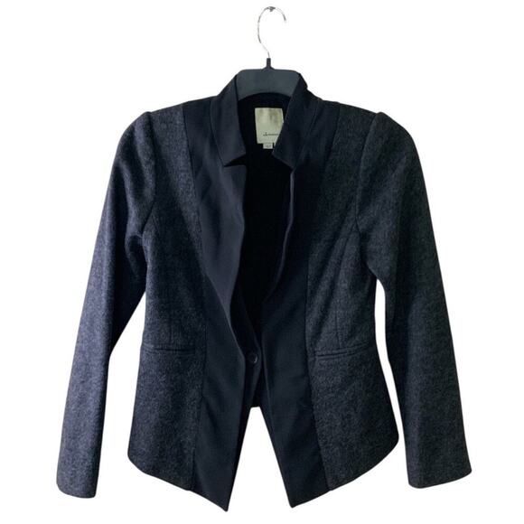 Elevenses Blazer Jacket Womens 12 Wool Blend One Button Tailored Fit Workwear - Picture 1 of 11